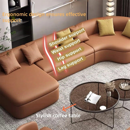 Aihm-LonCommercial Grade  Sofa Set with Round Coffee Table and Accent Chair 95"-142"