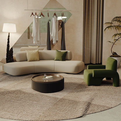 Aihm-Lon Commercial Grade Curved Sofas with Table and Chair for Fitting Room Area Ofiice  67"-91"