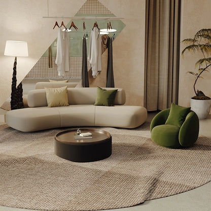 Aihm-Lon Commercial Grade Curved Sofas with Table and Chair for Fitting Room Area Ofiice  67"-91"