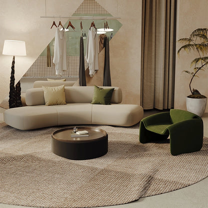 Aihm-Lon Commercial Grade Curved Sofas with Table and Chair for Fitting Room Area Ofiice  67"-91"