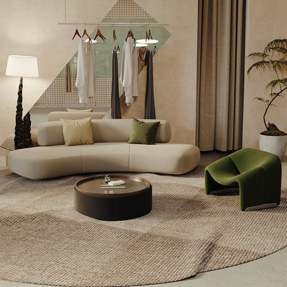 Aihm-Lon Commercial Grade Curved Sofas with Table and Chair for Fitting Room Area Ofiice  67"-91"