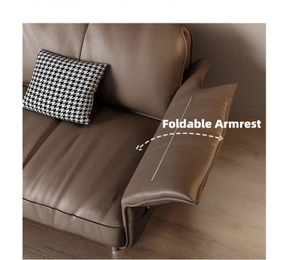 Aihm-Lon Leather Sofa Set with Table Footstool and Chair for Office 67"-120"