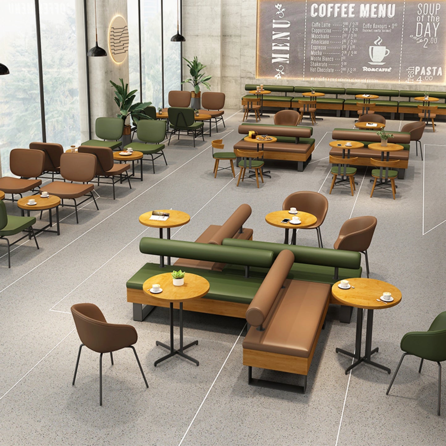 Aihm-Lon Commercial Sofa Set for Dessert Coffee Shop Rest Area 17"-47"