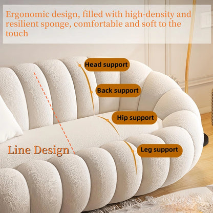 Aihm-Lon Commercial Grade Sofa Set with White Coffee Table and Stool 71"