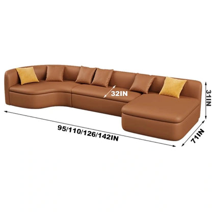 Aihm-LonCommercial Grade  Sofa Set with Round Coffee Table and Accent Chair 95"-142"