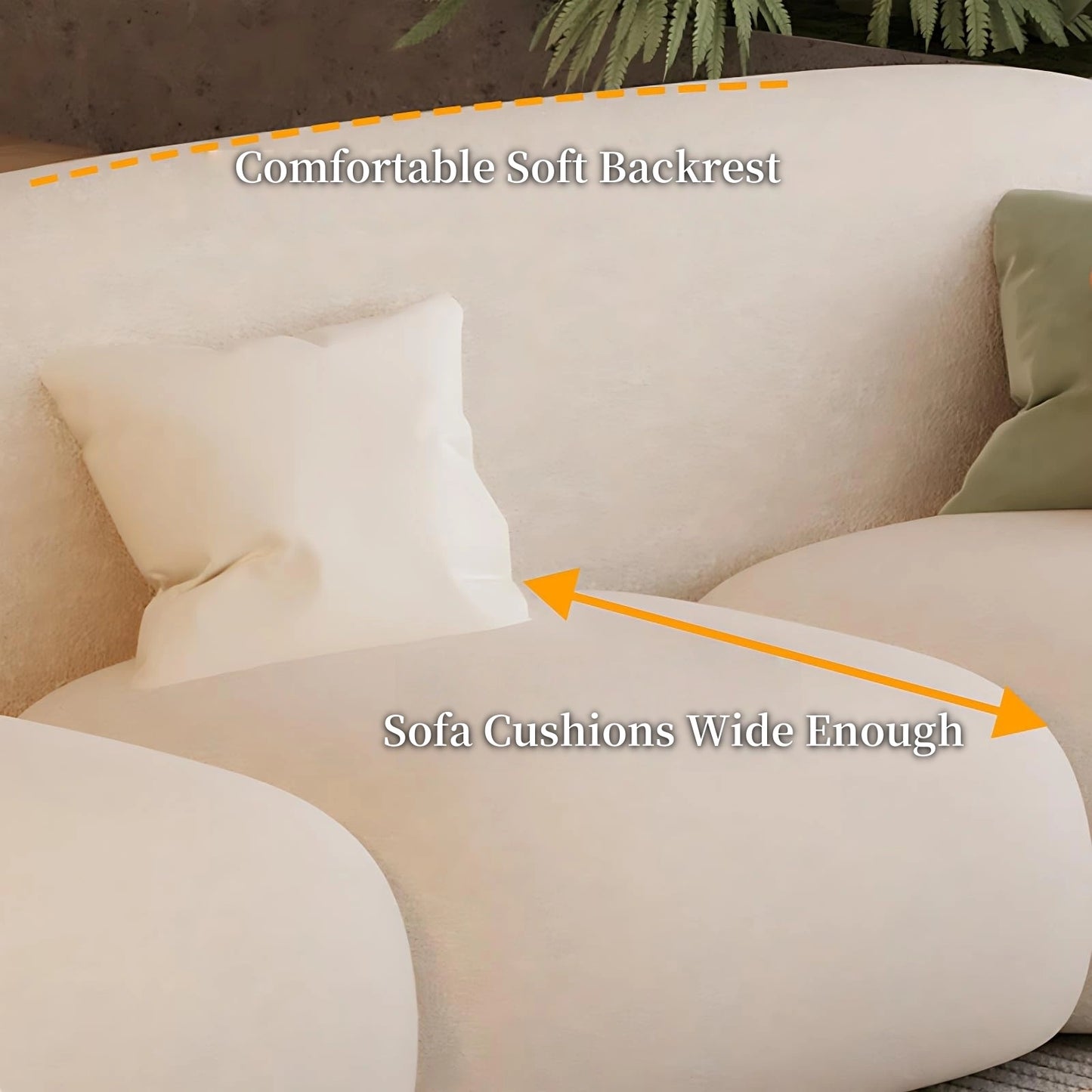 Aihm-Lon Commercial Grade White Sofa Set with Table Chair for Client Seating Area 83"-98"