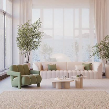 Aihm-Lon Commercial Grade  Leather Sofa Set with Table Chair 87"-120"