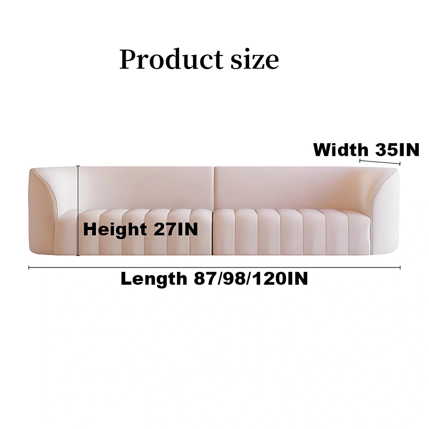 Aihm-Lon Commercial Grade  Leather Sofa Set with Table Chair 87"-120"