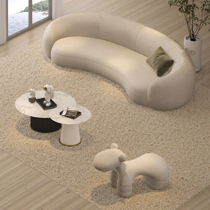 Aihm-Lon Commercial Grade Leather Sofa Set with Coffee Table Chair 83"-107"