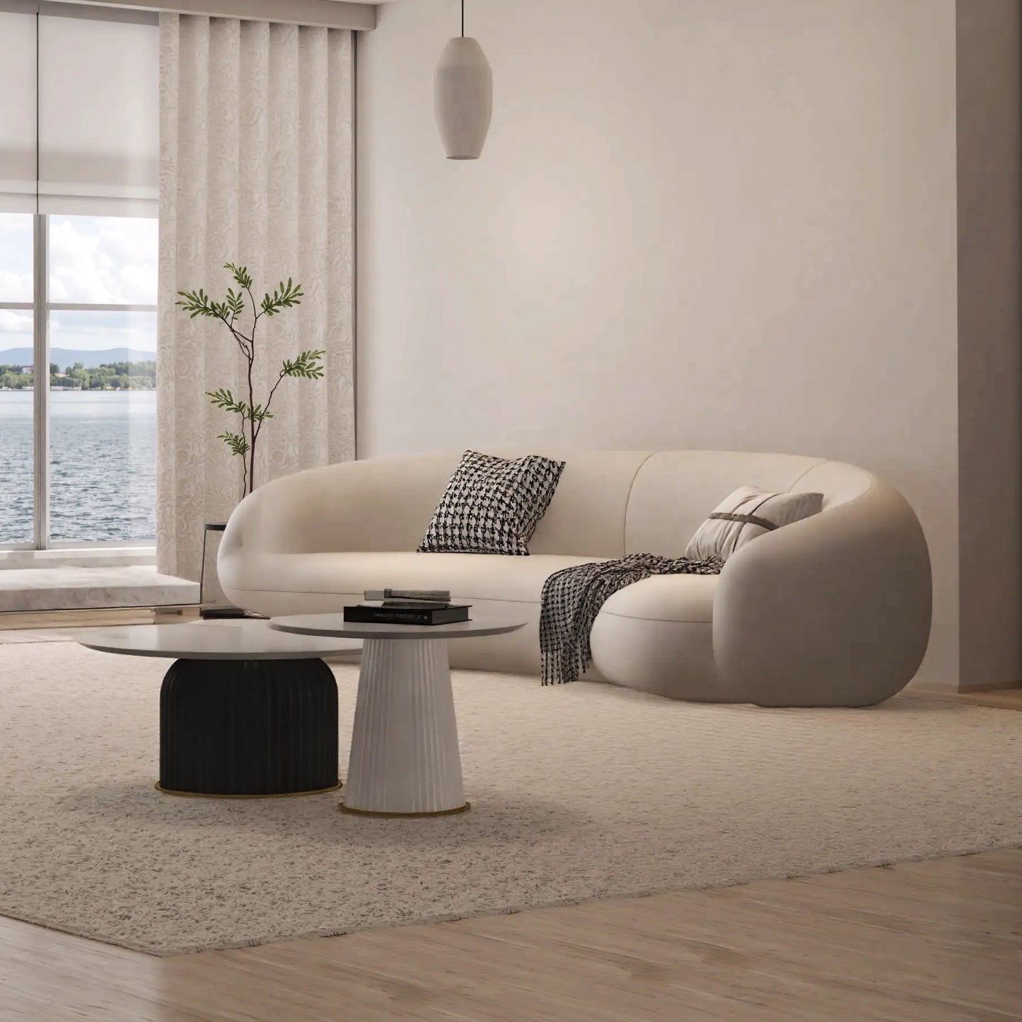 Aihm-Lon Commercial Grade Leather Sofa Set with Coffee Table Chair 83"-107"