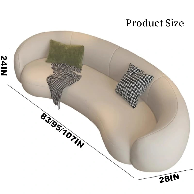 Aihm-Lon Commercial Grade Leather Sofa Set with Coffee Table Chair 83"-107"