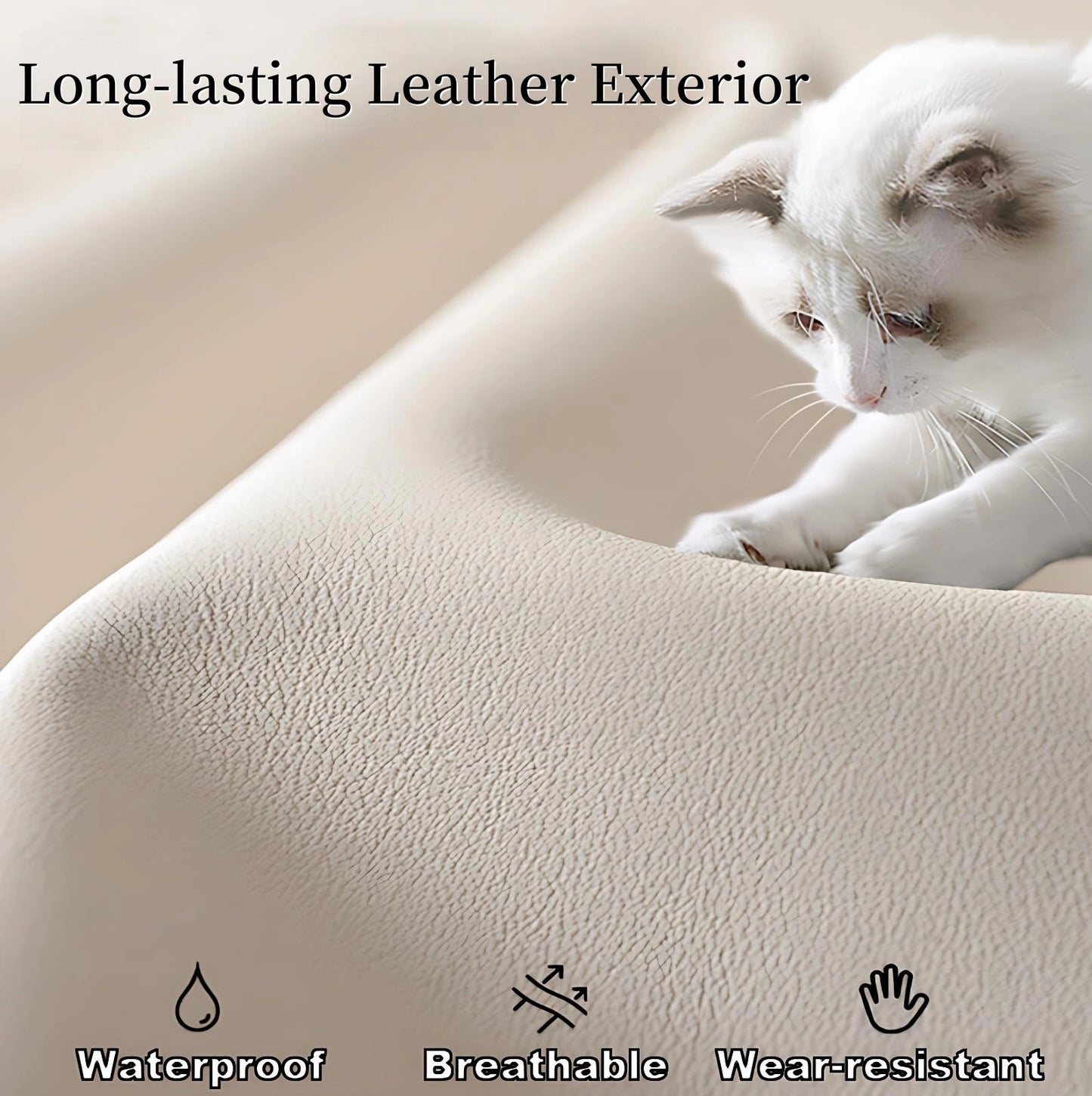 Aihm-Lon Commercial Grade Leather Sofa Set with Coffee Table Chair 83"-107"