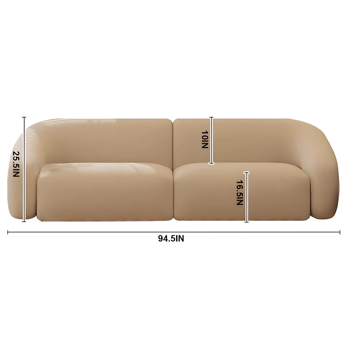Aihm-Lon Commercial Use Curved Sectional Sofa Set with Chair and Table 94.5"
