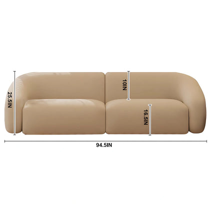 Aihm-Lon Commercial Use Curved Sectional Sofa Set with Chair and Table 94.5"
