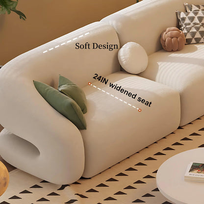 Aihm-Lon Commercial Use Curved Sectional Sofa Set with Chair and Table 94.5"