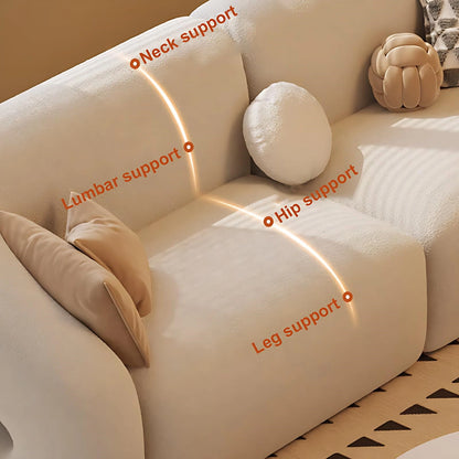 Aihm-Lon Commercial Use Curved Sectional Sofa Set with Chair and Table 94.5"