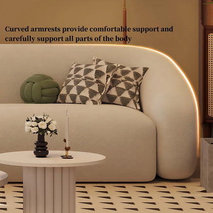 Aihm-Lon Commercial Use Curved Sectional Sofa Set with Chair and Table 94.5"