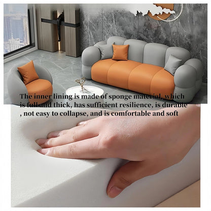 Aihm-Lon Commercial Use Grey Sofa Set with Stool and Coffee Tables for Reception Area 63"-102"