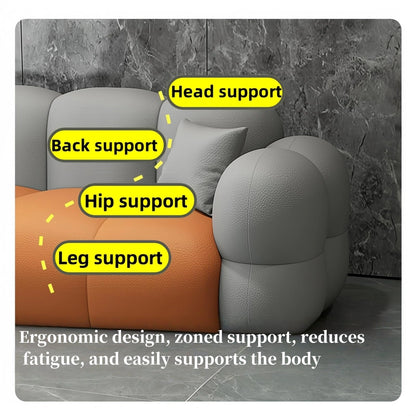 Aihm-Lon Commercial Use Grey Sofa Set with Stool and Coffee Tables for Reception Area 63"-102"