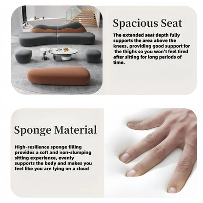 Aihm-Lon Commercial Grade Sofa Set with Stool and Coffee Tables 94"-142"