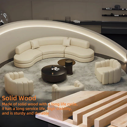 Aihm-Lon Commercial Grade 3 Seater Curved Sectional Sofa Set 118"-177"