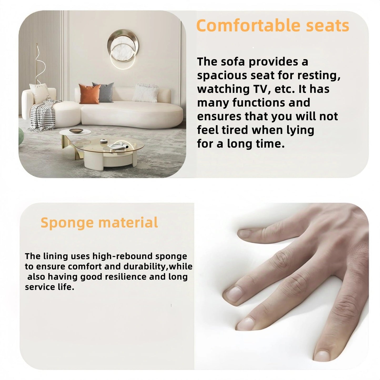 Aihm-Lon Commercial Grade  Sectional Sofa Set with Stool and Coffee Table 94"-142"