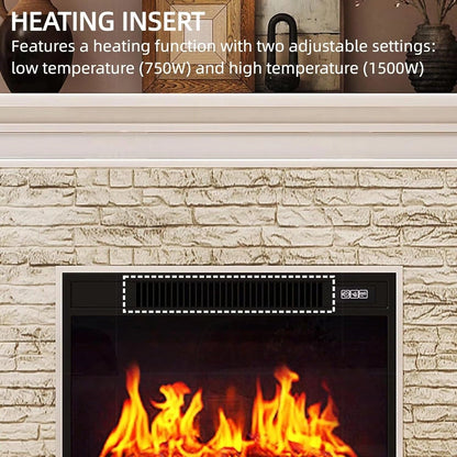 Aihm-Lon Rustic Electric Fireplace Includes Faux Stone Texture 47”