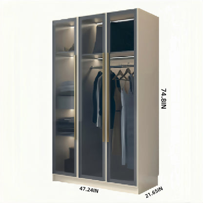 Aihm-Lon Wardrobes with Multi-Layer Storage Function and Smart Auto-Illumination 24"-94"