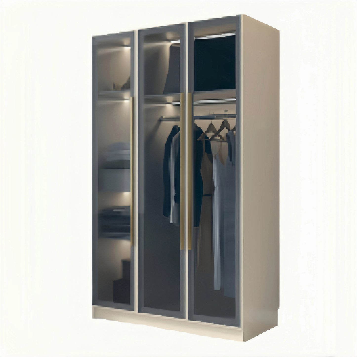 Aihm-Lon Wardrobes with Multi-Layer Storage Function and Smart Auto-Illumination 24"-94"