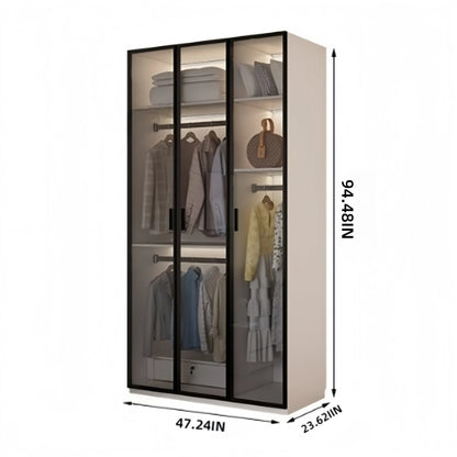 Aihm-Lon Translucent Custom Wardrobe with Smart Lighting and Classification Storage Area 24"-102"
