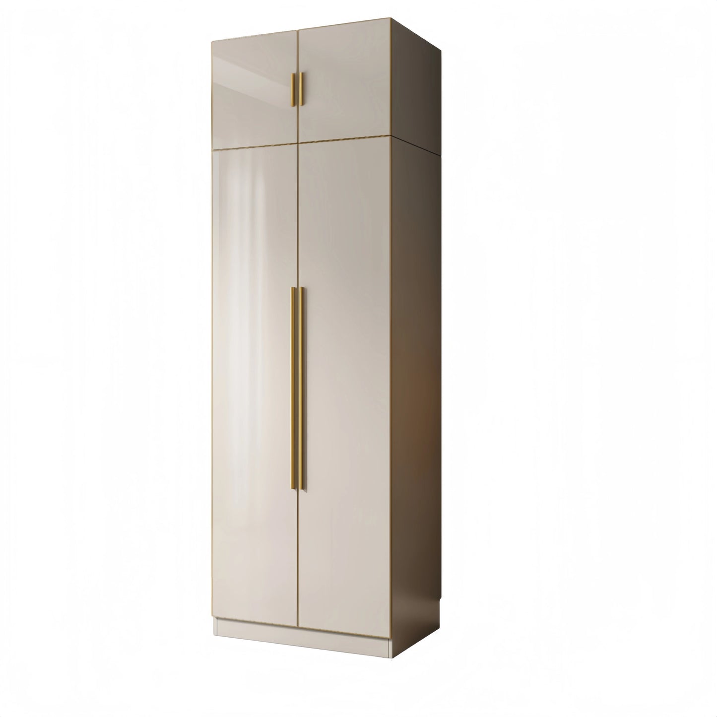 Aihm-Lon Wardrobe with Glass Door Drawers Shelves and Light 63"-95"