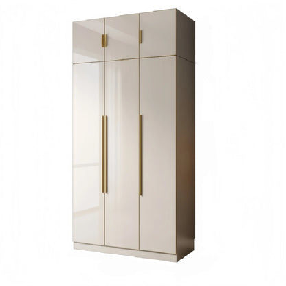 Aihm-Lon Wardrobe with Glass Door Drawers Shelves and Light 63"-95"