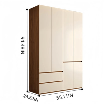 Aihm-Lon Wooden Wardrobe with Multiple Storage Spaces 63"-94"
