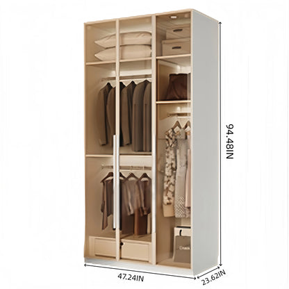 Aihm-Lon Wardrobes with Aluminum Alloy Door Frames Customizable 55"-94"